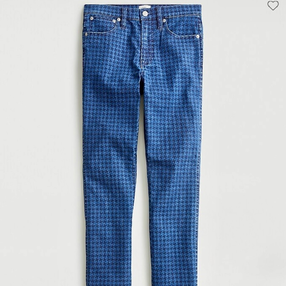 J.Crew Vintage Straight Jean in Houndstooth Print 🎉